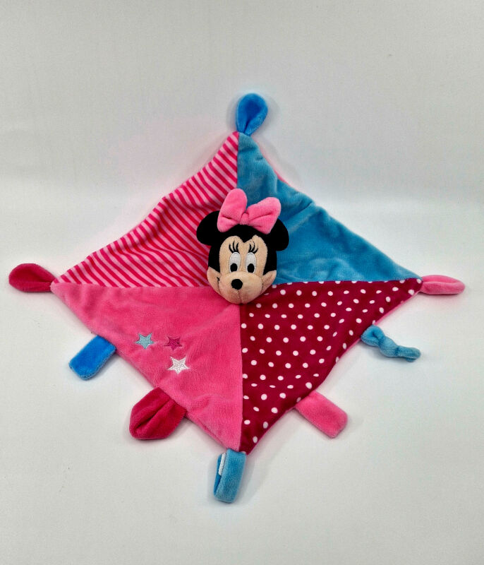  - minnie souris - plat rose bleu étoile 25 cm 
